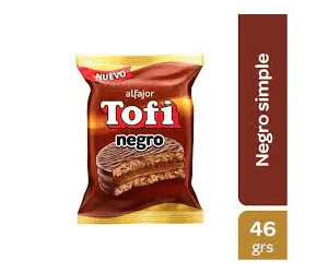 Alfajor Tofi Negro Milk Chocolate Alfajor Filled with Dulce De Leche 1 unit 45 g / 1.58 oz