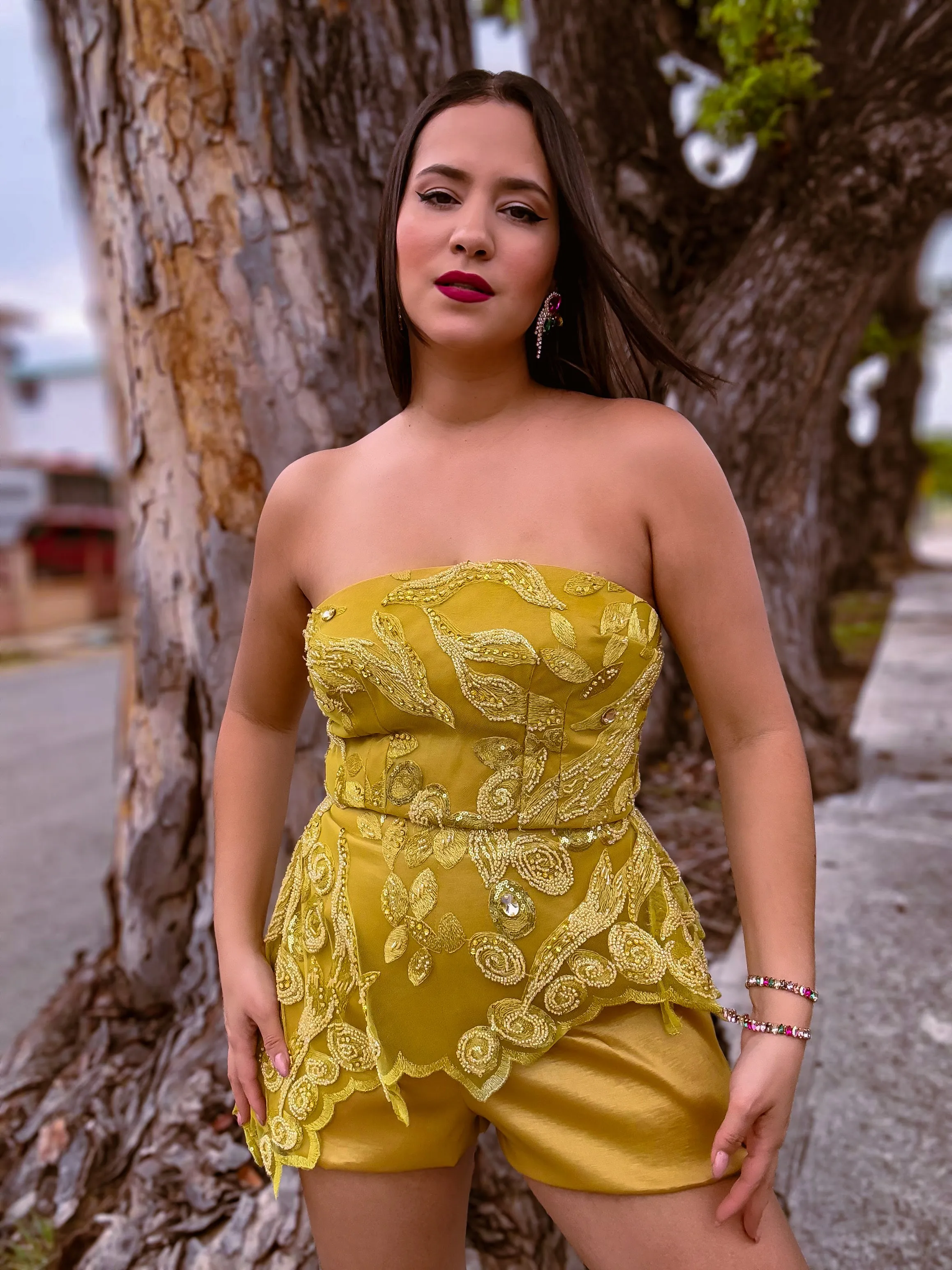 AME 265: Mustard Sequins Bustier