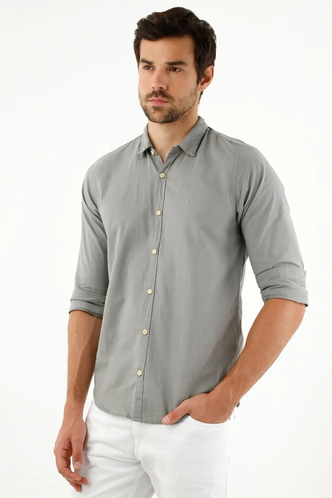 Camisa cuello clásico para hombre