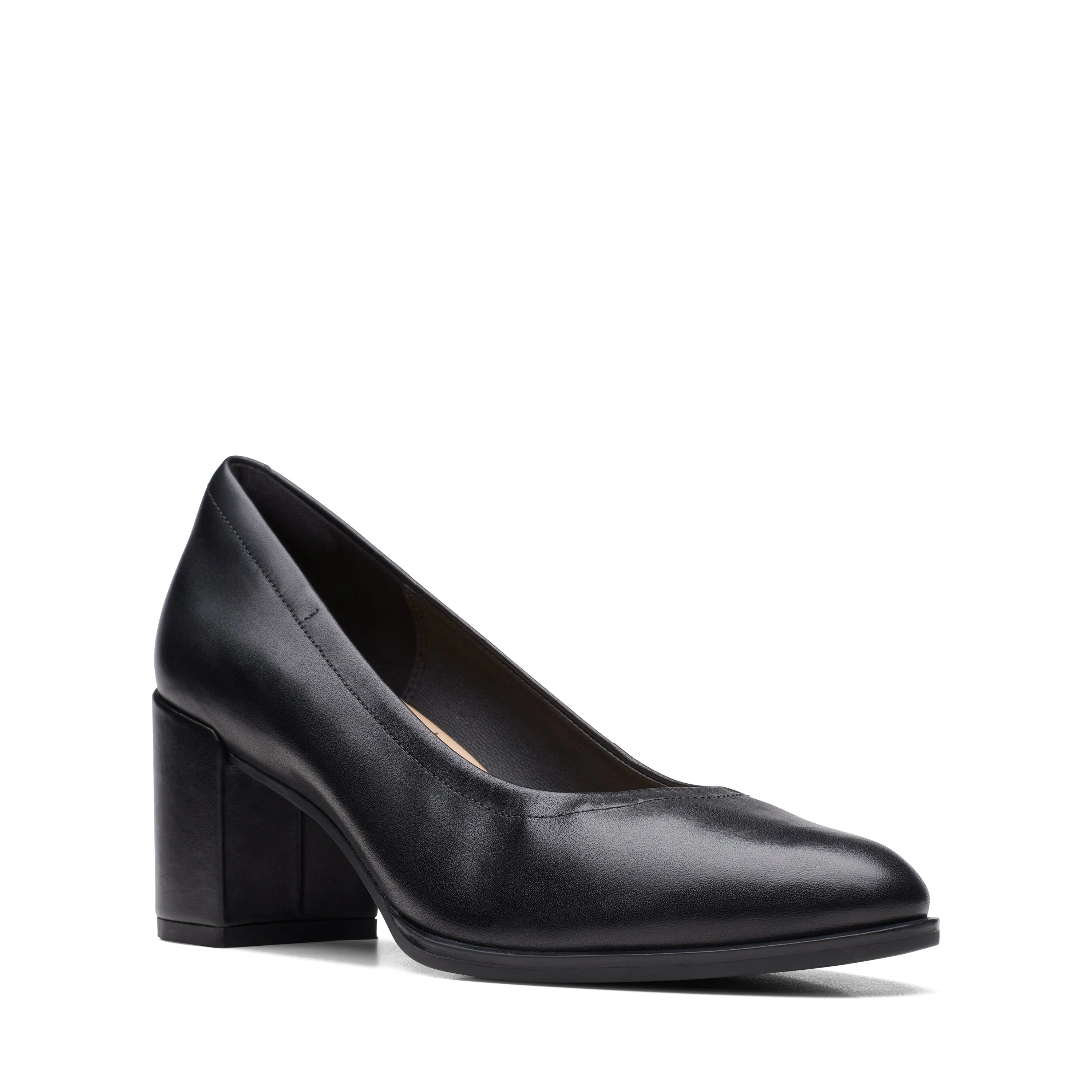 CLARKS | ZAPATOS DE VESTIR MUJER | FREVA55 COURT BLACK LEATHER | NEGRO