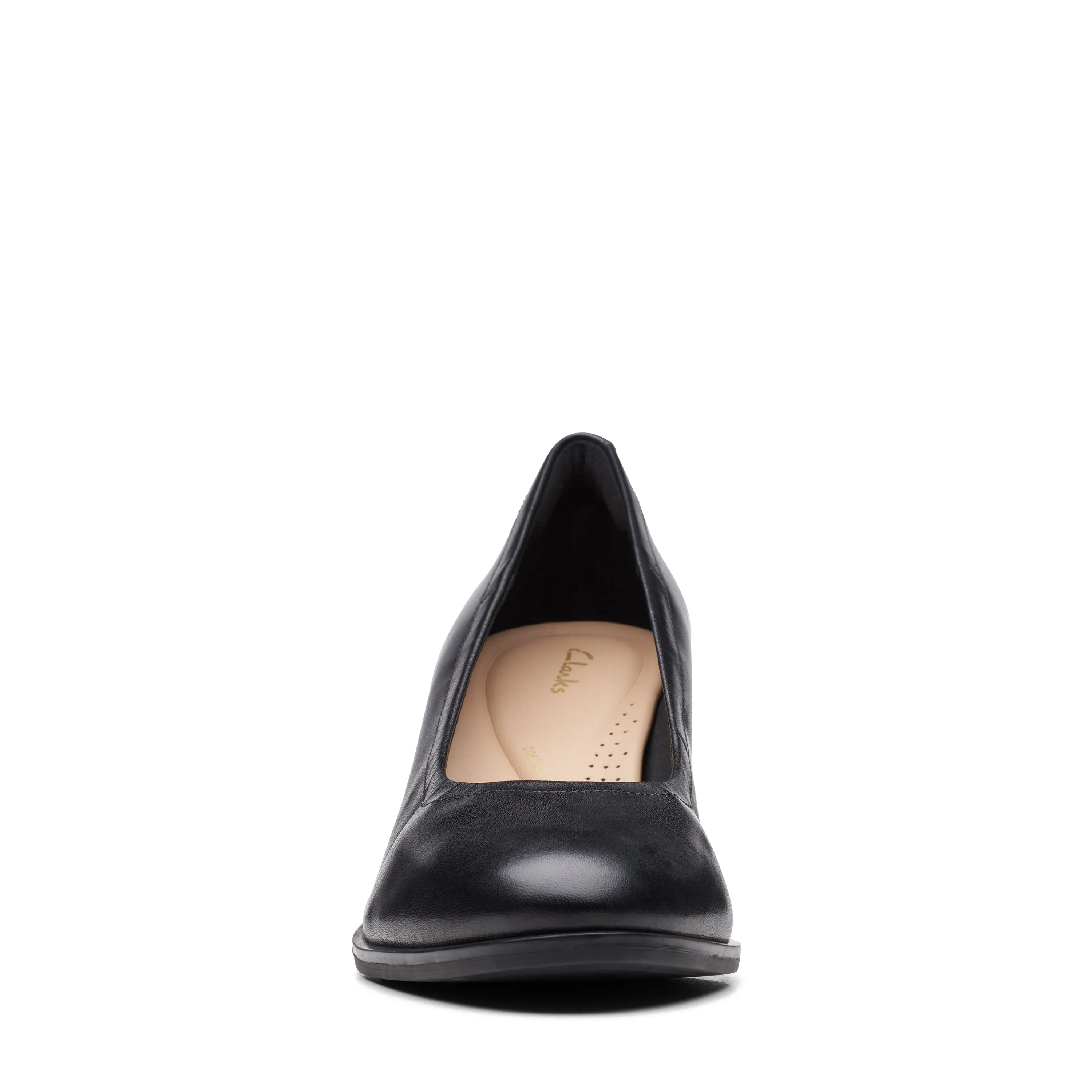 CLARKS | ZAPATOS DE VESTIR MUJER | FREVA55 COURT BLACK LEATHER | NEGRO