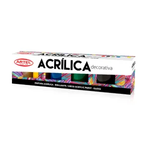 ESTUCHE PINTURA ACRÍLICA DECORATIVA 6 COL 15 ML ARTEL