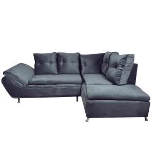 Juego de Sofa en L Fusión Alejandrina Tela Petfriendly Gris