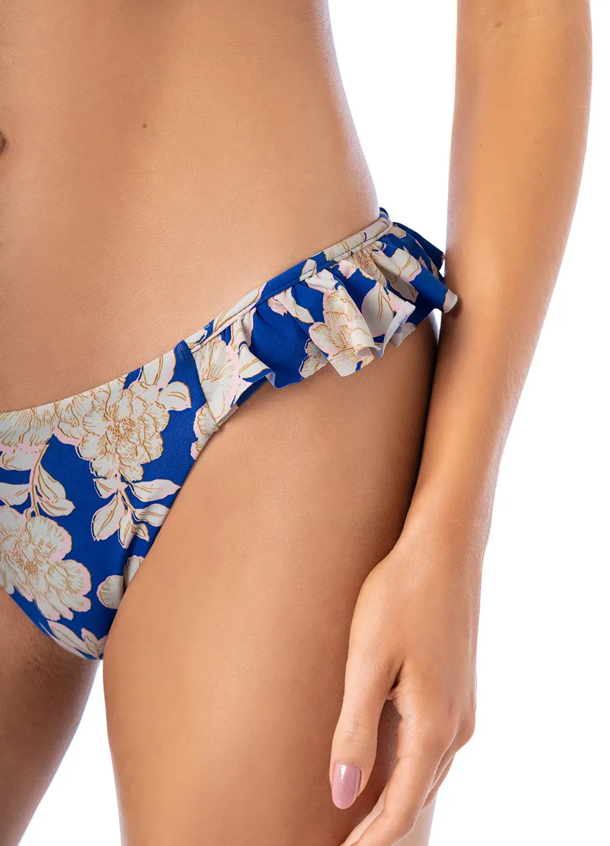 Maaji Blue Bouquet Kali Ruffle Bikini Bottom