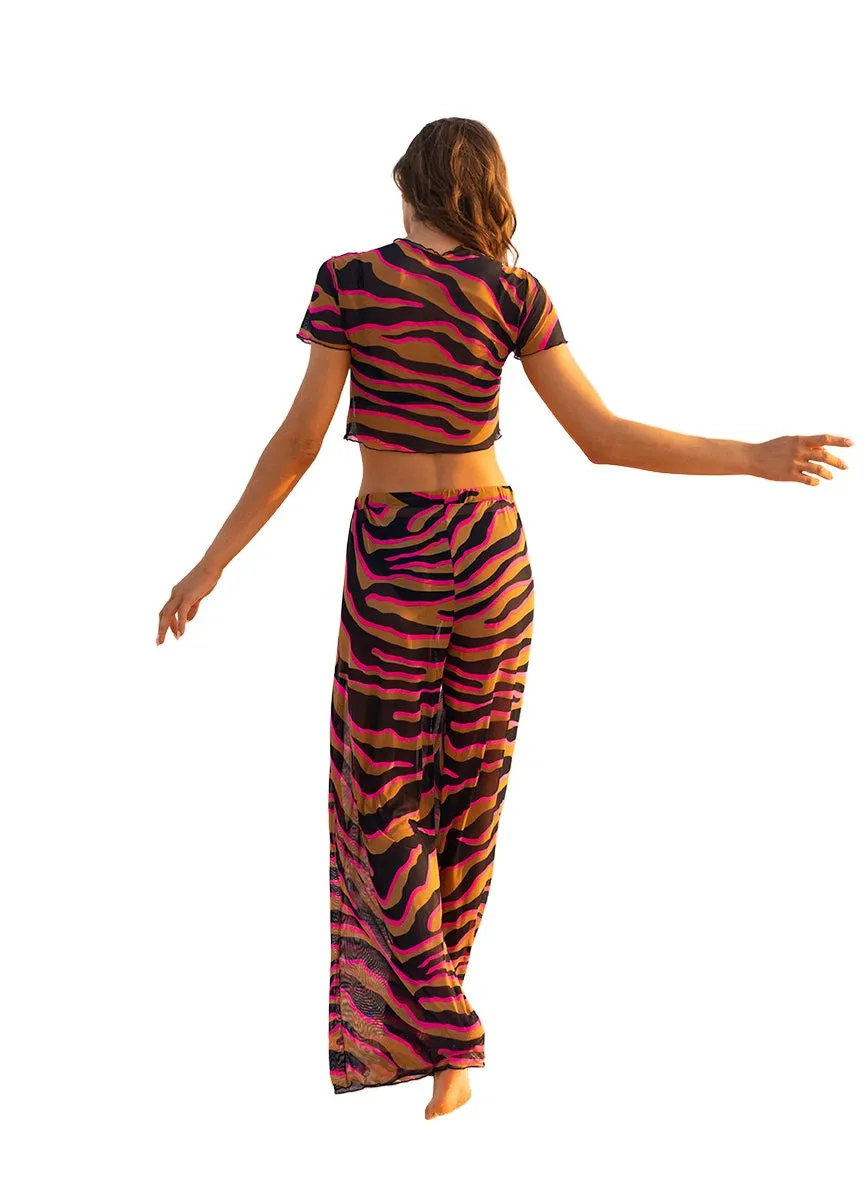 Maaji Caramel Zebra Marissa Crop Top