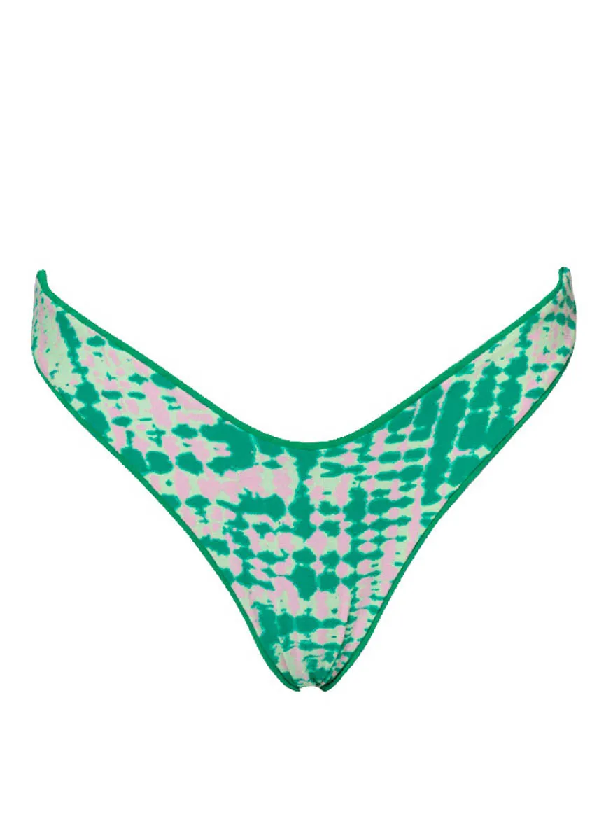 Maaji Enchanting Emerald Splendour Regular Rise Thin Side Bikini Bottom