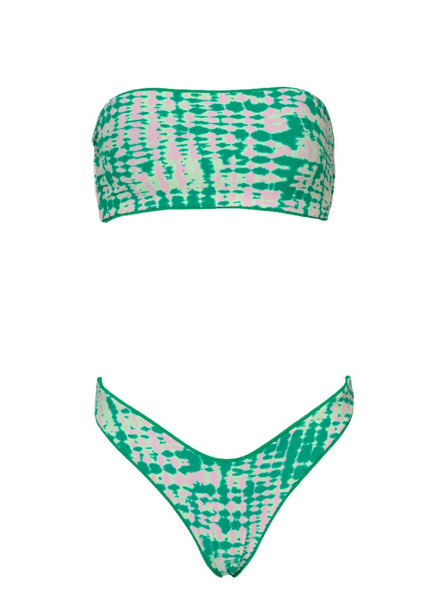 Maaji Enchanting Emerald Splendour Regular Rise Thin Side Bikini Bottom