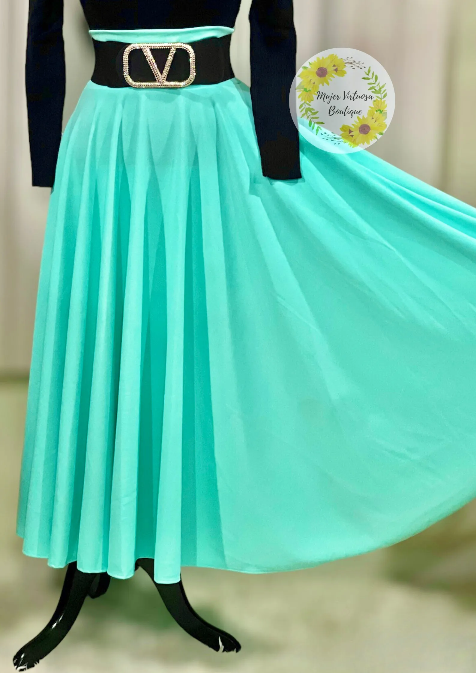 Mint Maxi Skirt