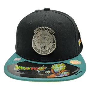 New Arrival Kndit Caps Gorra Negra Con Verde Turquesa Placa Plateada Mate Goten Y Trunks Fusion Dragon Ball