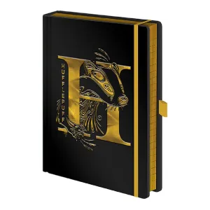 New Arrival Pyramid Internacional Libreta Negro Con Amarillo Mascota Hufflepuff Harry Potter