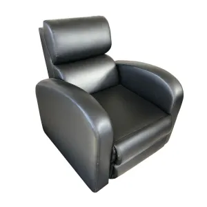 Poltrona Reclinable Push Cuero Negro