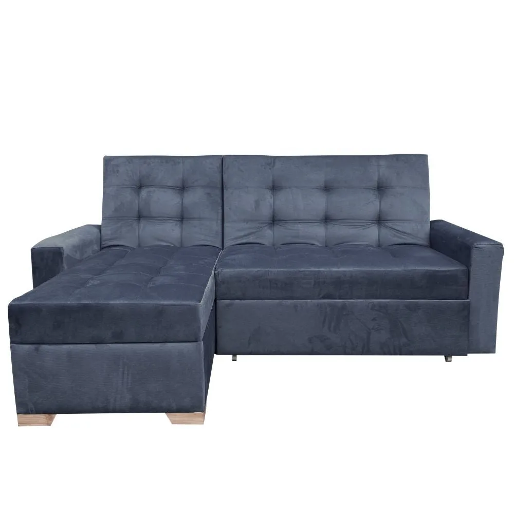 Sofa en L Cama Montecarlo Tela Gris