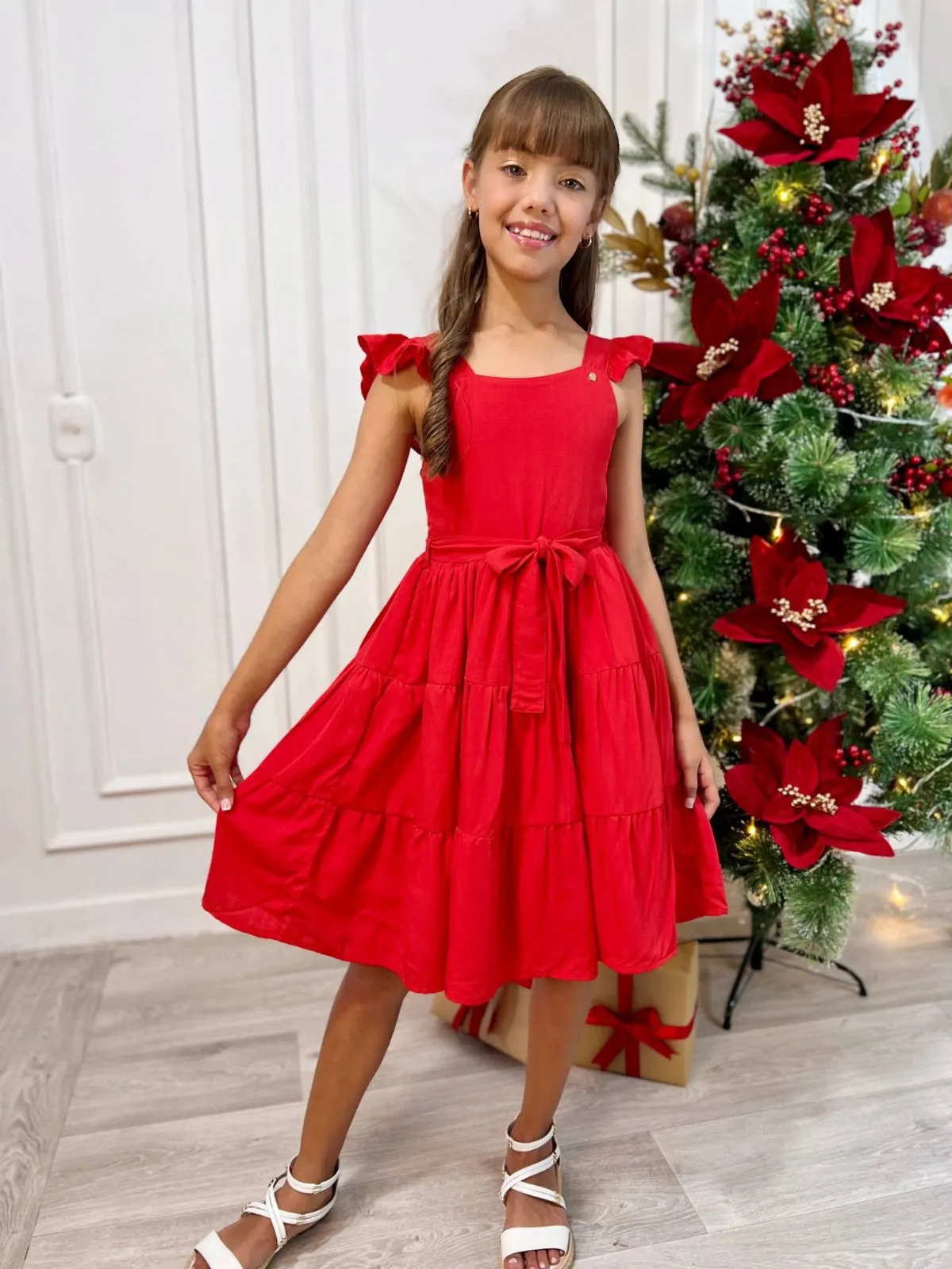 Vestido Abigail Rojo Mayorista